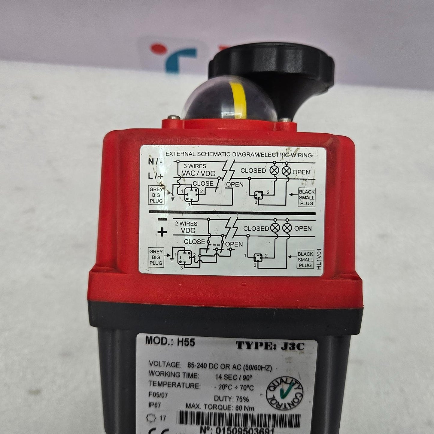 J+J J3C H55 ELECTRIC ACTUATOR WITH VALVE NEW