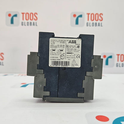 Electrical contactor with ABB label on a white background featuring TOOS Global logos.