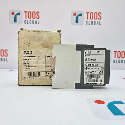 ABB electrical components with TOOS GLOBAL branding in the background