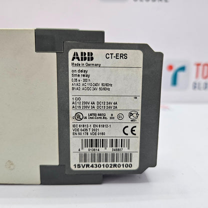 ABB CT-ERS.12 ON-DELAY TIME RELAY 1SVR630100R3100