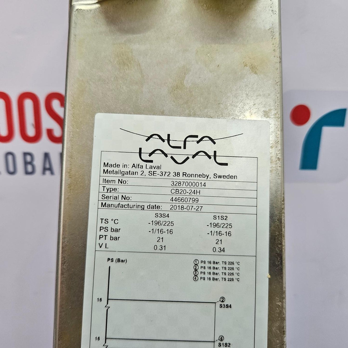 ALFA LAVAL CB20-24H HEAT EXCHANGER 3287000014
