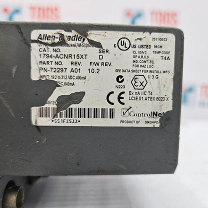 ALLEN-BRADLEY 1794-ACNR15XT SER.D FLEXI/O CONTROL NET