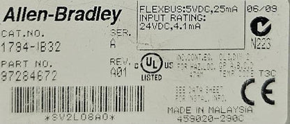 ALLEN-BRADLEY 1794-IB32 SER.A FLEX I/O 24VDC SINK INPUT