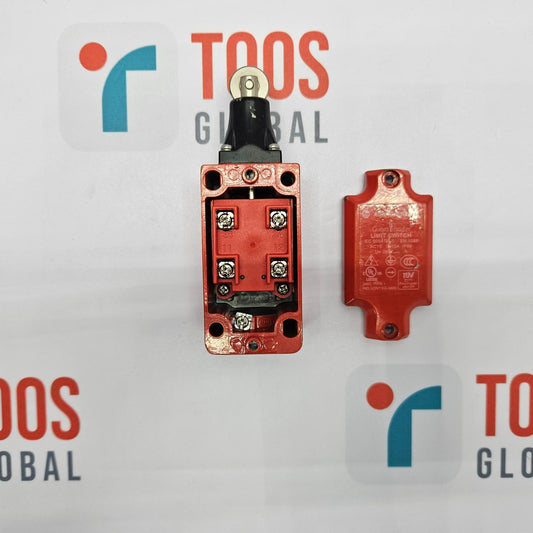 Red electrical switch on a white background with 'TOOS GLOBAL' branding.