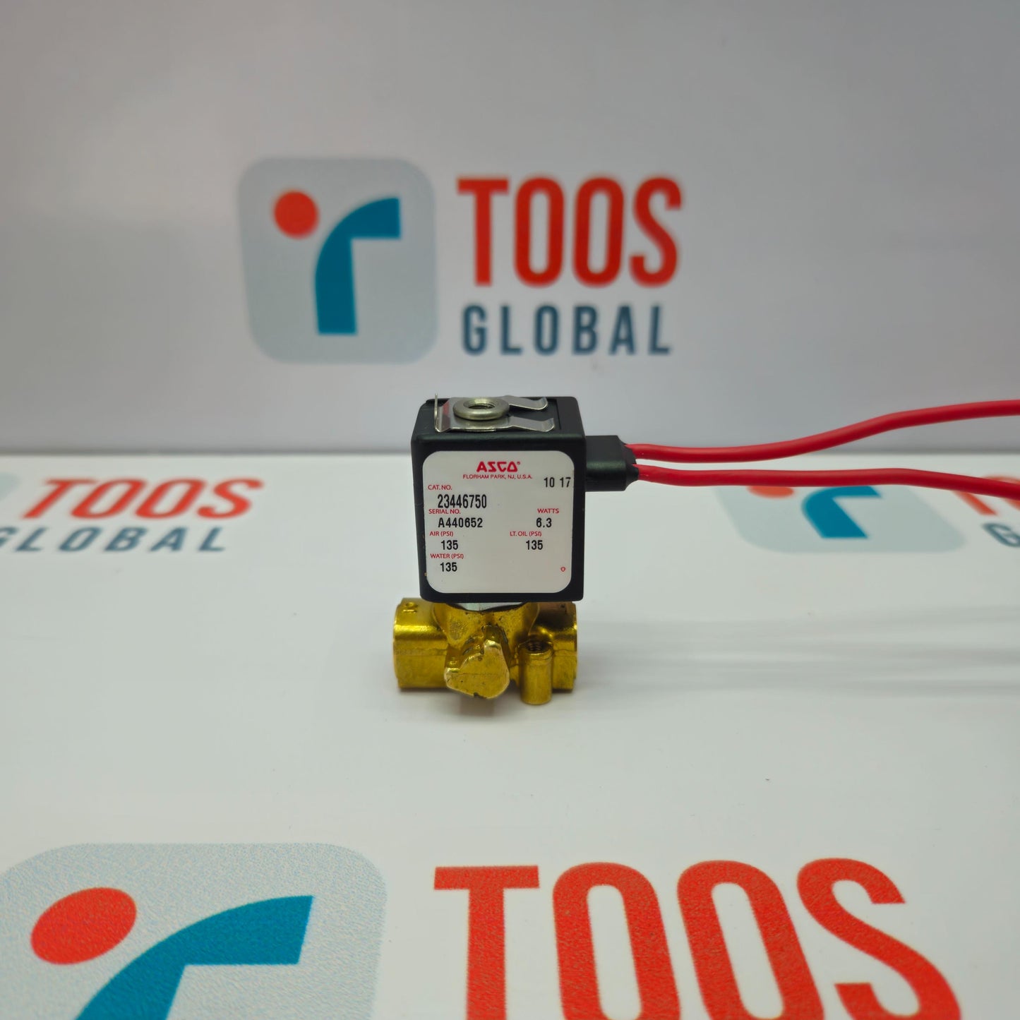 ASCO 23446750 SOLENOID VALVE on a TOOS Global branded background