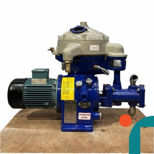 Alfa Laval MAB-103B Oil Separator 5060Hz Complete Refurbished on a wooden platform with a white background