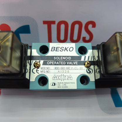 BESKO KSO-G02-66C P-CL-20 SOLENOID OPERATED VALVE