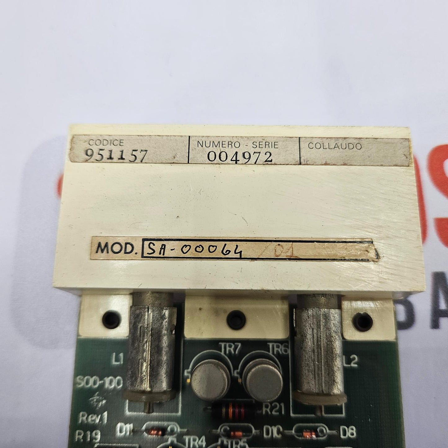 CARLO GAVAZZI SA-00064/01 PC BOARD W/2 MINIATURE LAMPS