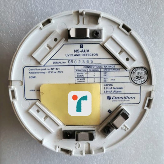 UV flame detector with Consilium logo on a white background