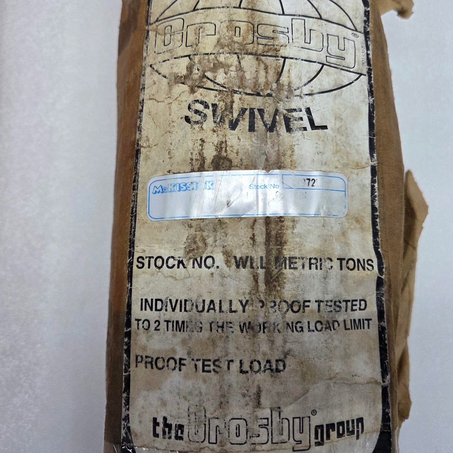 CROSBY S-2 JAW / JAW SWIVEL WITH TAPERED ROLLER THRUST BEARING WLL 5 TON #297226