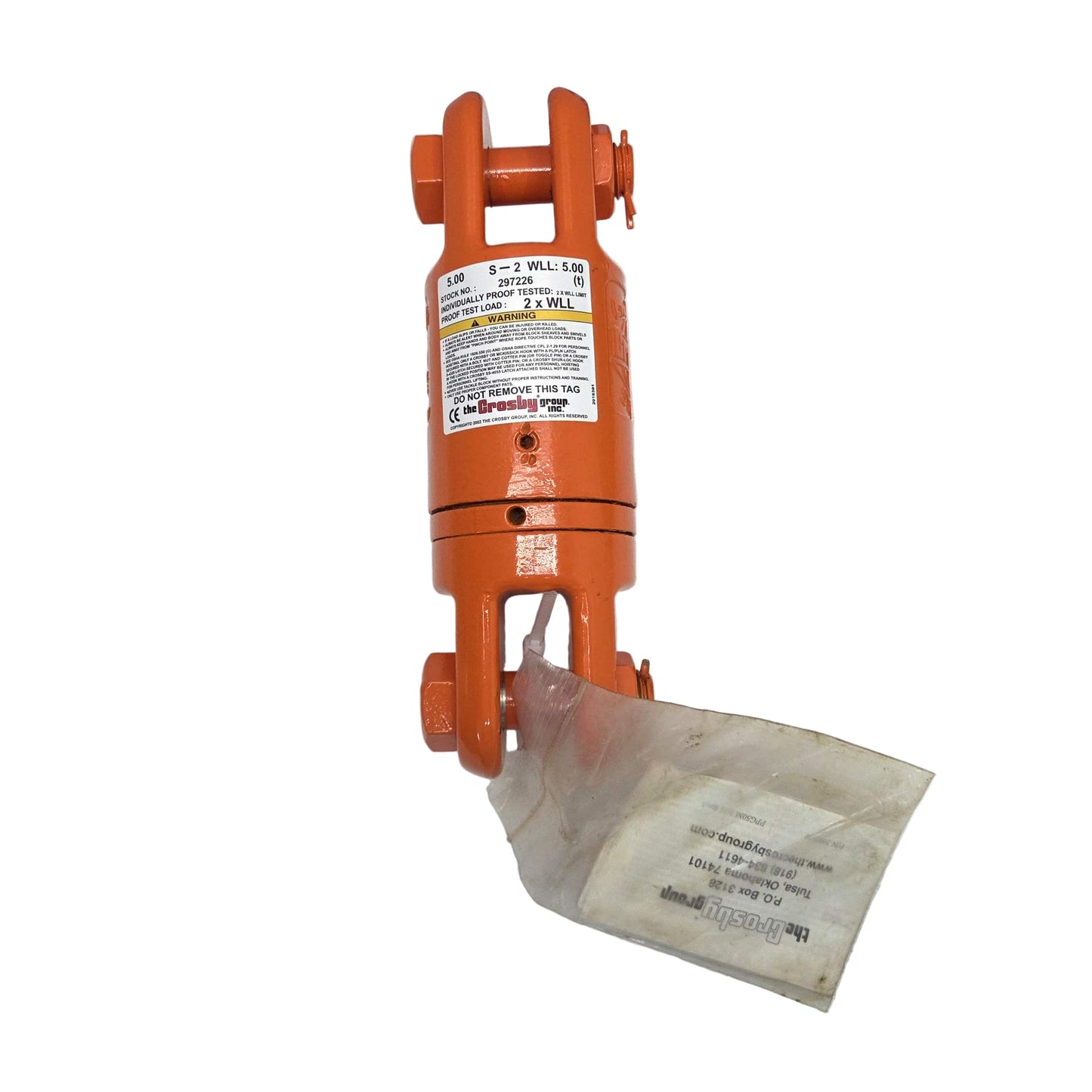 CROSBY S-2 ON WHITE BACKGROUND USED FOR CRANE PARTS