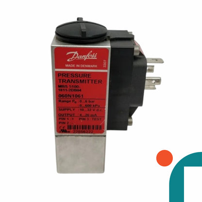 Danfoss pressure transmitter on a white background
