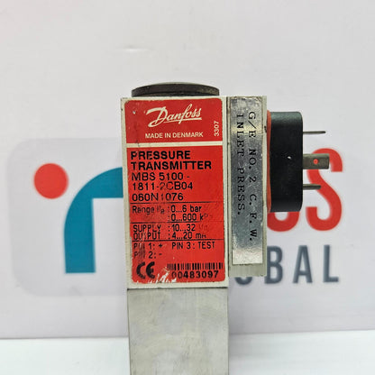 DANFOSS MBS5100 PRESSURE TRANSMITTER 060N1076 0...6 BAR