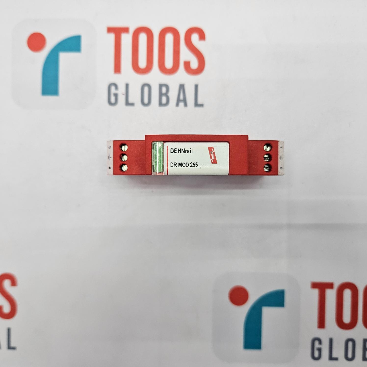 Red electronic module with a label on a white background featuring 'TOOS GLOBAL' logos.