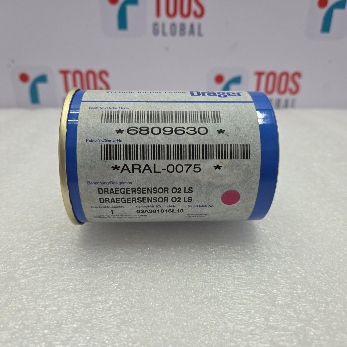 Dräger 6809630 with label on a white background with 'TOOS' branding