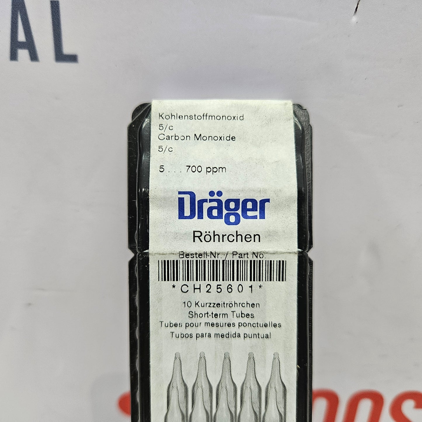 Drager CH25601 Carbon monoxide 5/c Tube