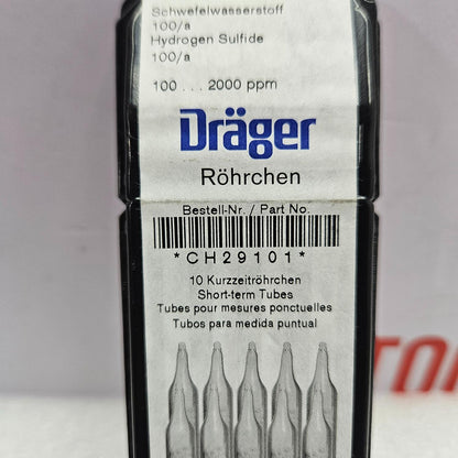 Drager CH29101 Hydrogen Sulfide 100/a Gas Detection Tube 100 To 2000 ppm