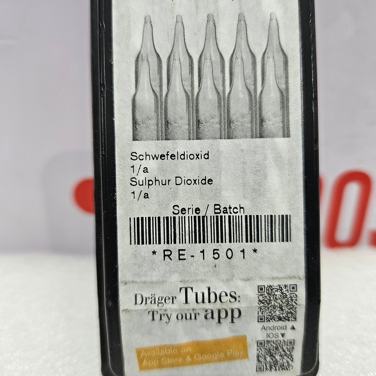 Drager CH31701 Sulphur Dioxide 1/a Gas Detection Tube 1 To 25 ppm