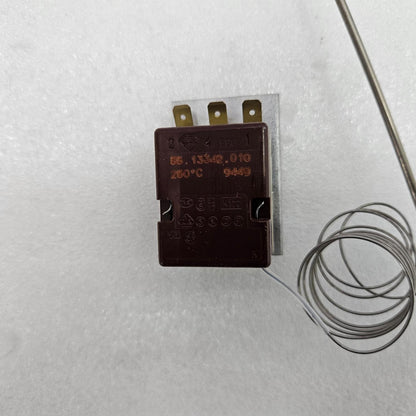 EGO 55.13342.010 THERMOSTAT 250°C NEW Temperature sensor with a coiled wire on a white background