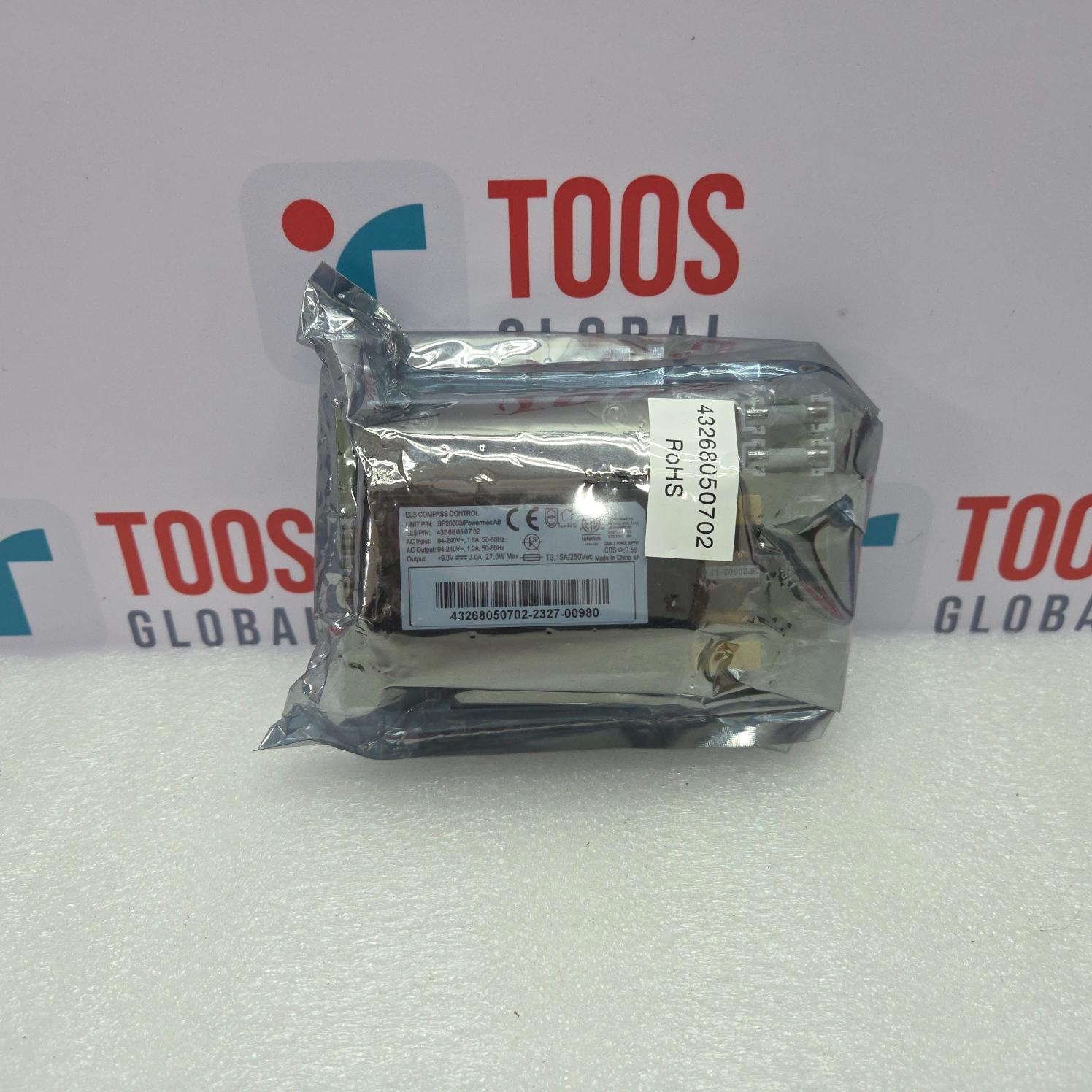 ELS Compass Control SP20803/Powermec in clear packaging with TOOS Global logo in the background