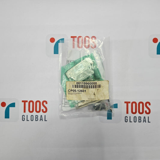 Packaged medical device with TOOS Global branding on a gray background