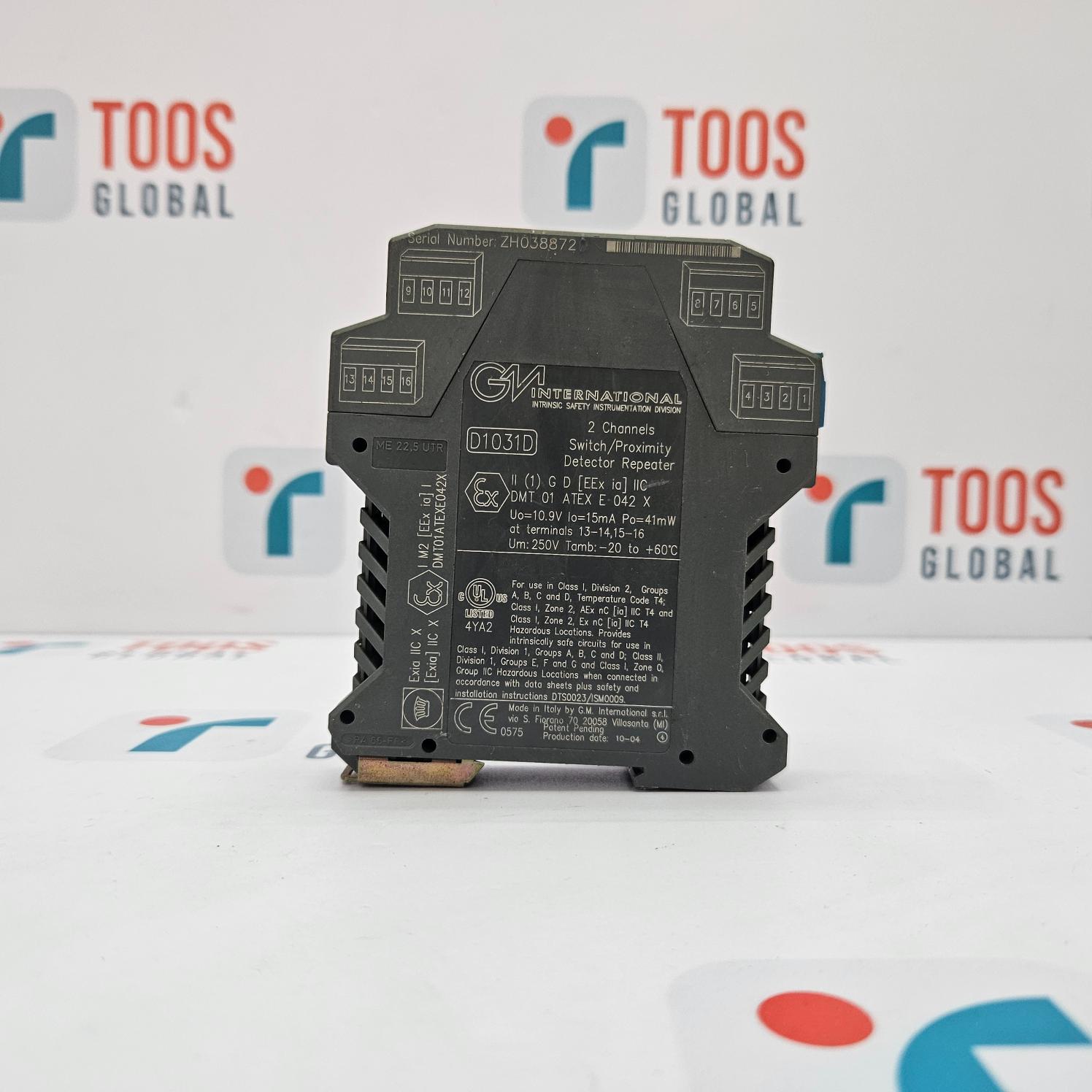 Black electronic module with text on a white background featuring 'TOOS GLOBAL' logos.