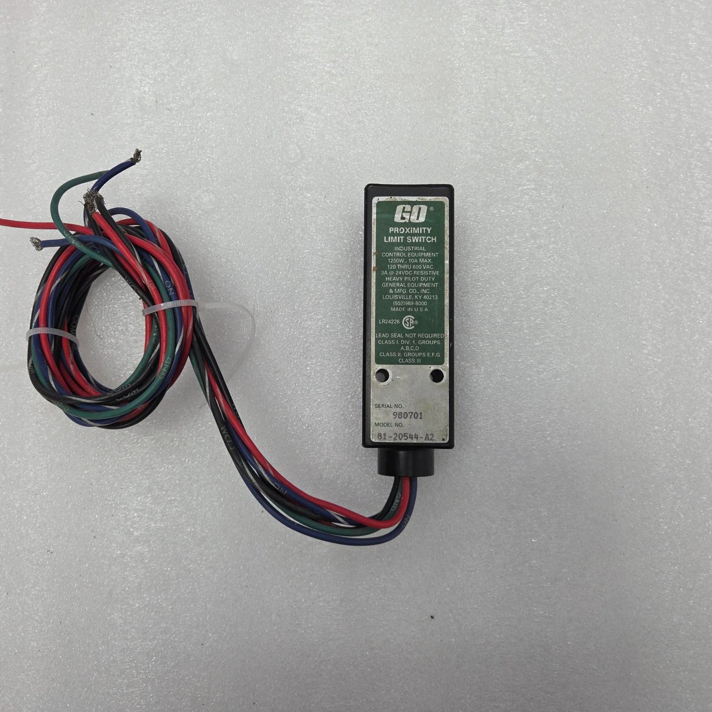 GO SWITCH 81-20544-A2 PROXIMITY SWITCH