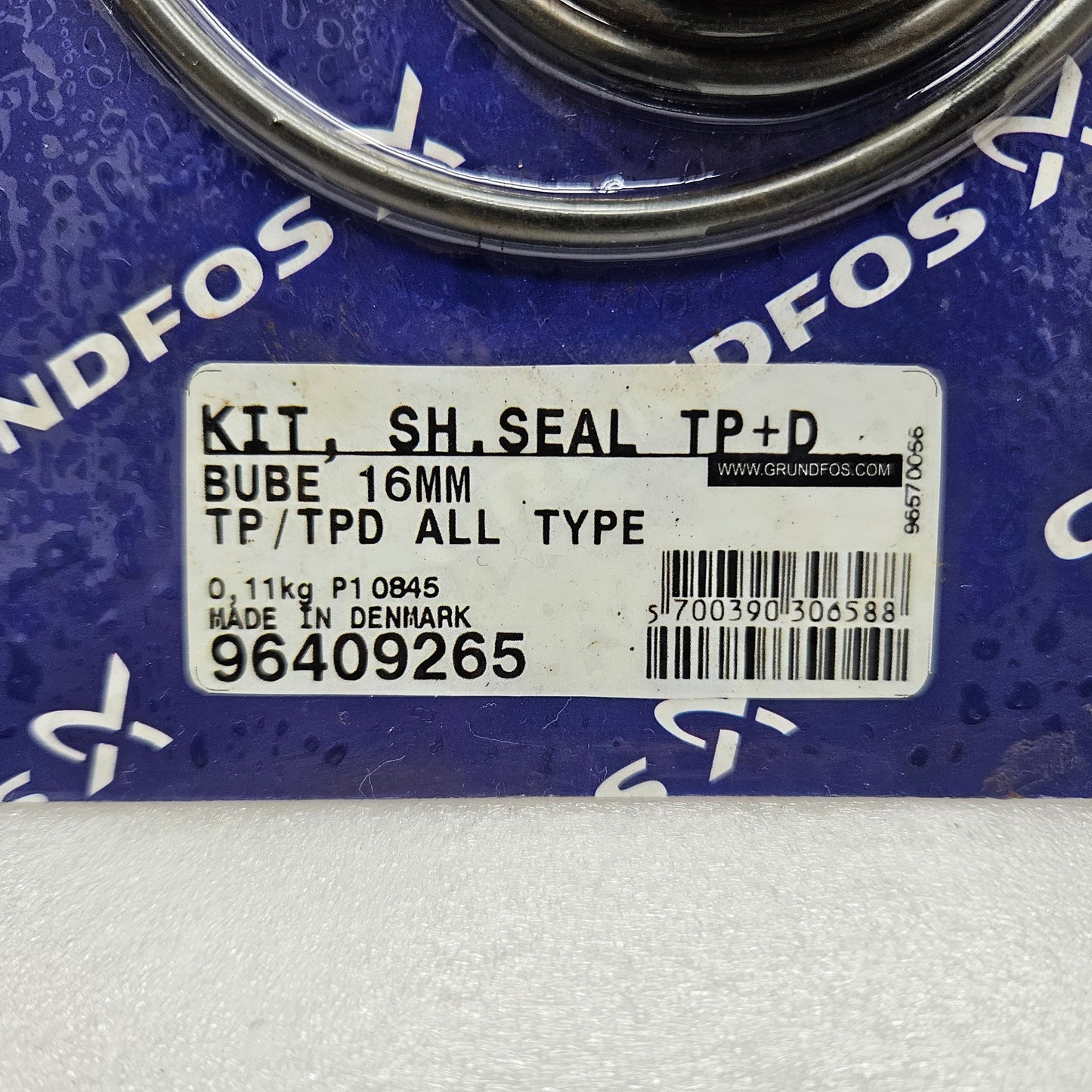 GRUNDFOS 96409265 PUMP SHAFT SEAL KIT BUBE 16MM