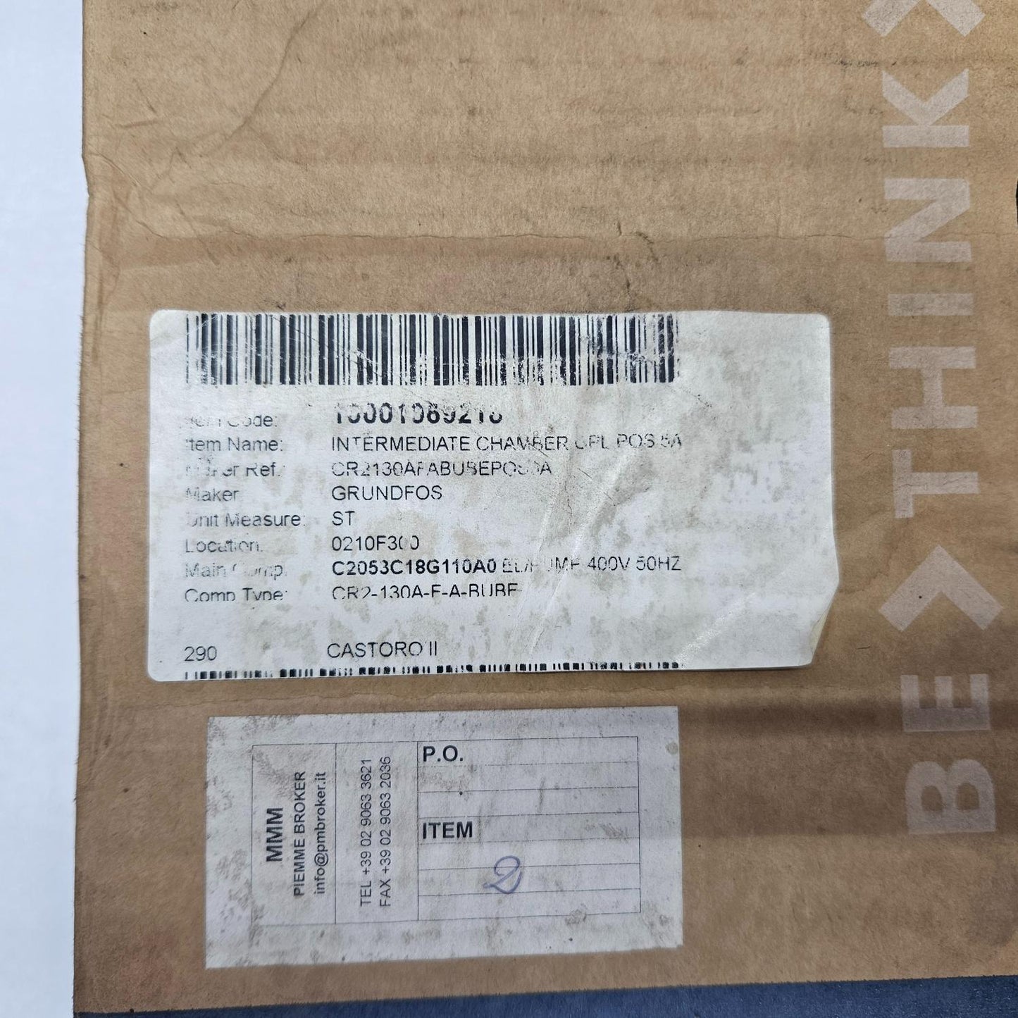 GRUNDFOS 96536234 BULK PACK CHAMBER COUPLING CR2 A24X 00405004 NEW