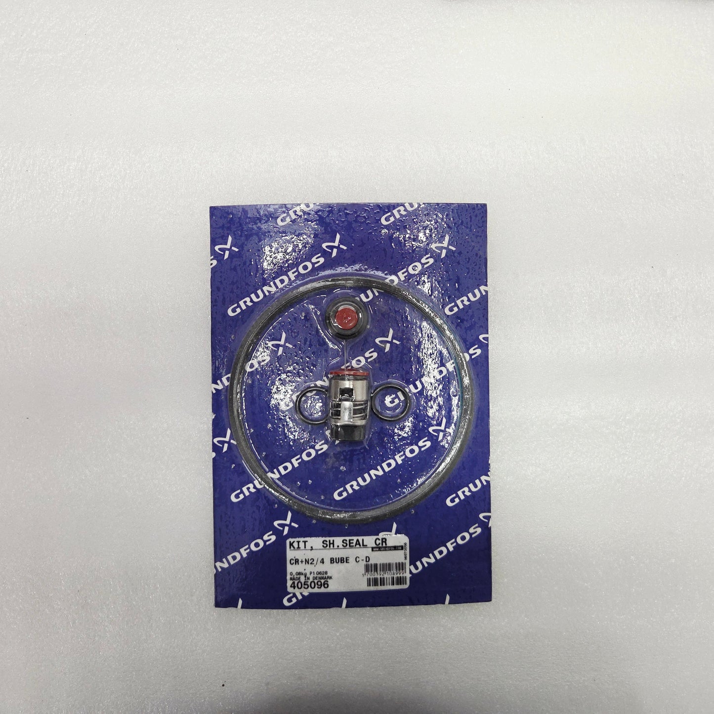Grundfos kit on a blue packaging with white text on a gray background