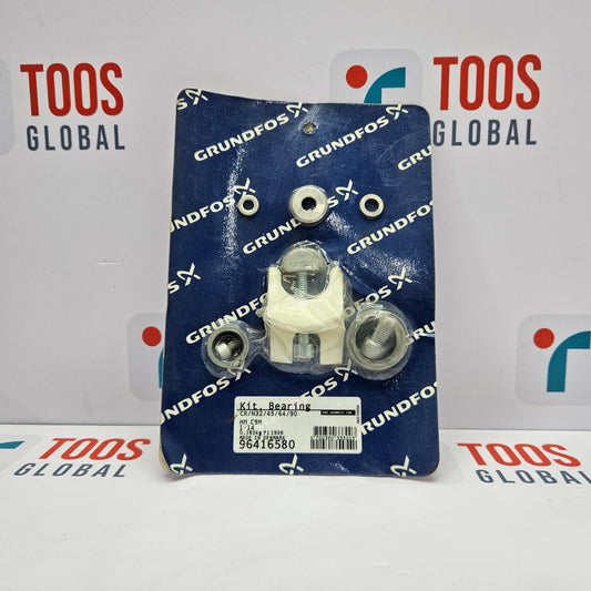 Grundfos bearing kit packaging with visible white bearing components and branding details.