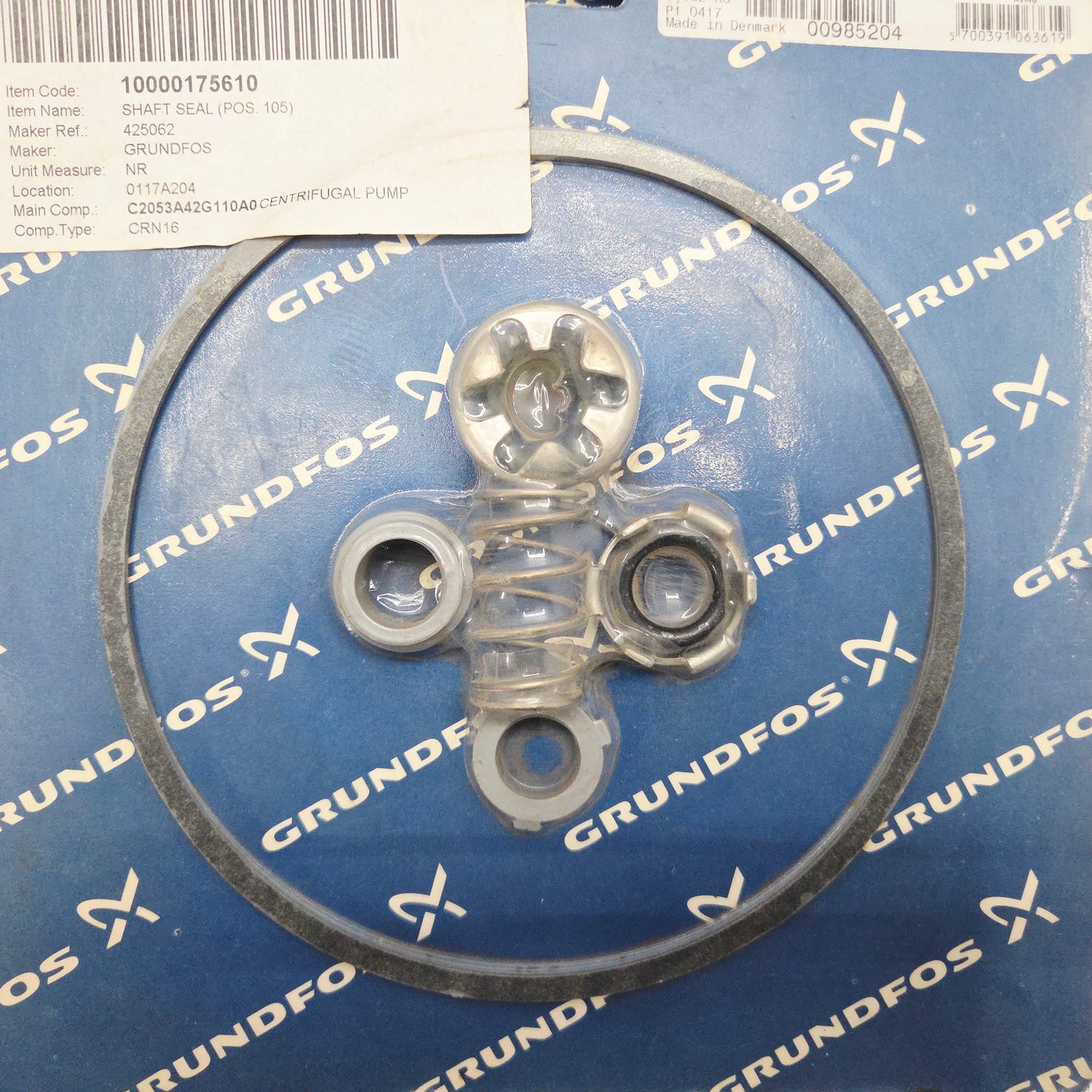 Grundfos 985204 Kit, Shaft Seal AUUE/V, CR, CRN 8/16