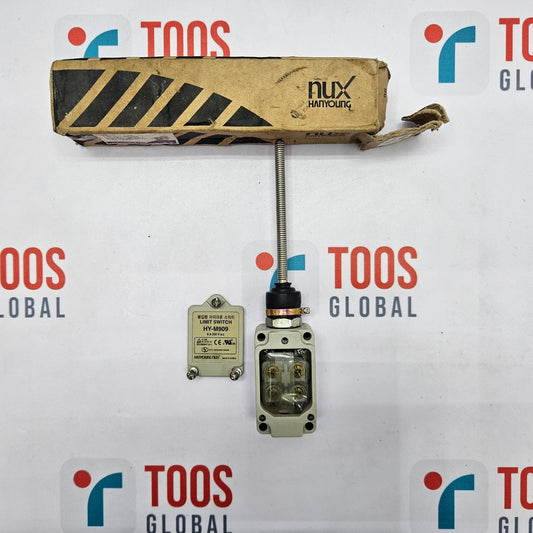 Mechanical valve component with cardboard box labeled 'Nux' on a TOOS Global branded background