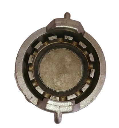 Metal mechanical component on a white background