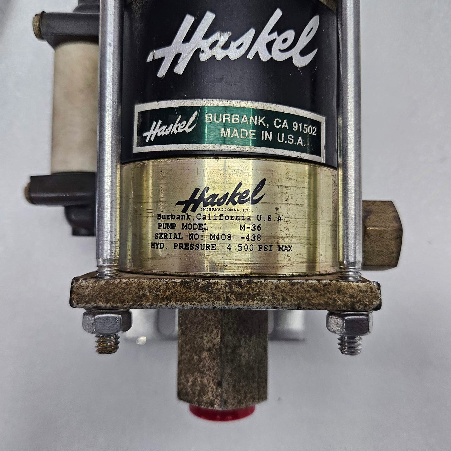 Haskel M-36 Pneumatic Driven Liquid Pump 4500 PSI