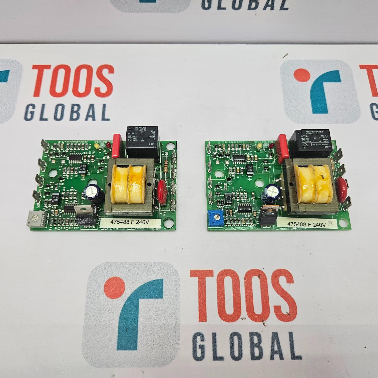 Hobart 475488 F 240V Temperature Control Board Two electronic circuit boards on a branded background