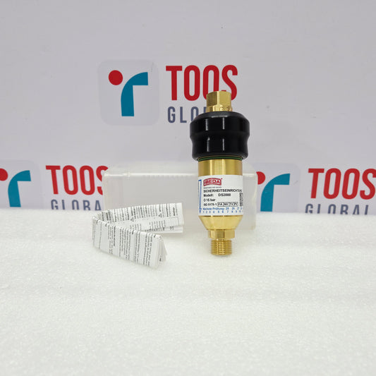 IBEDA DS2000 OXYGEN_O_SAFETY DEVICE 15barFANVTVPV FLASHBACKARRESTOR_3 with a label on a white background featuring 'TOOS GLOBAL' branding.