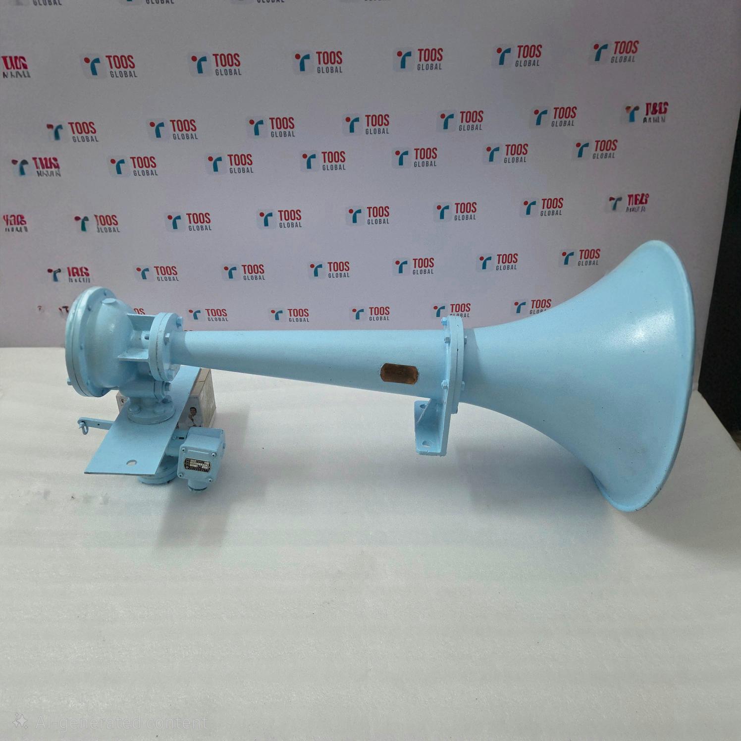 Blue IBUKI KOGYO A200 ESSH SHIP AIR HORN on a white surface with a toosglobal branded background