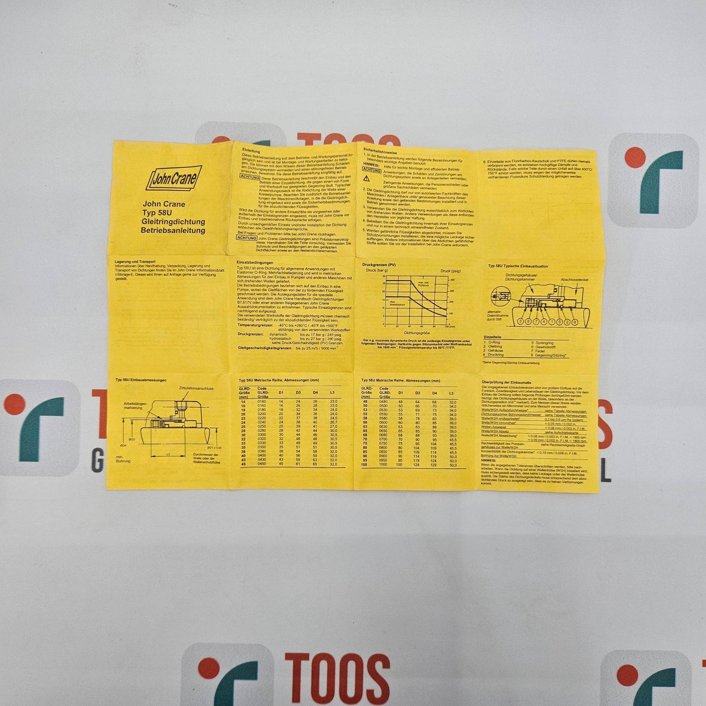 JOHN CRANE INTERNATIONAL 0280/780/001 MECHANICAL SEAL