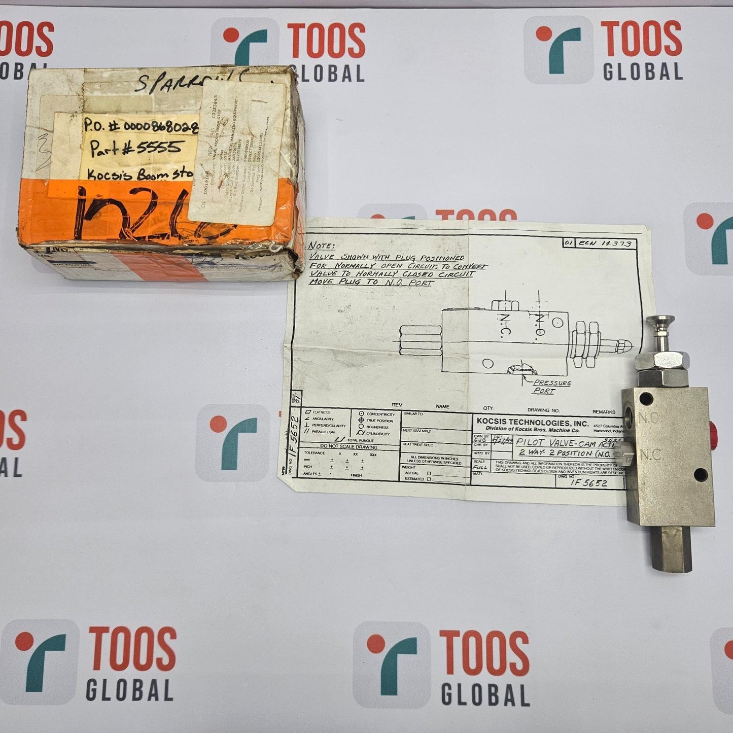 Kocsis 5555 (860009) Cam Actuated Pilot Valve 2 Way New