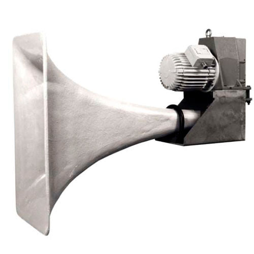 Large SHIP WHISTLE / HORN with motor on a white background