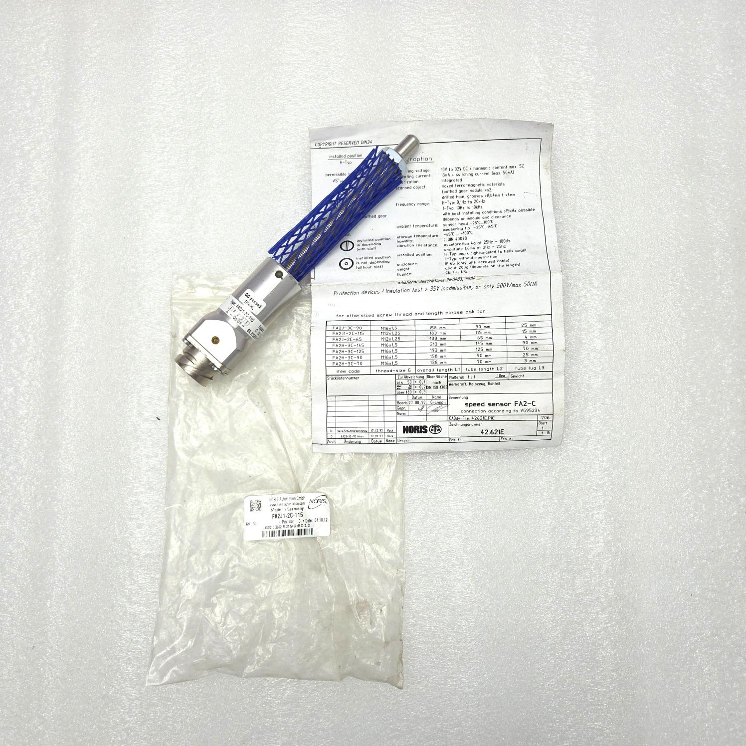 NORIS FA2J1-2C-115 SPEED SENSOR