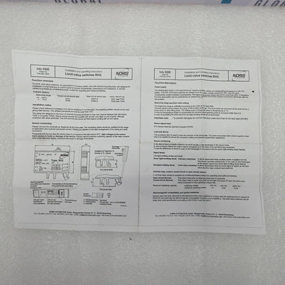 NORIS RH51 LIMIT VALUE SWITCH B08237 REVISION B