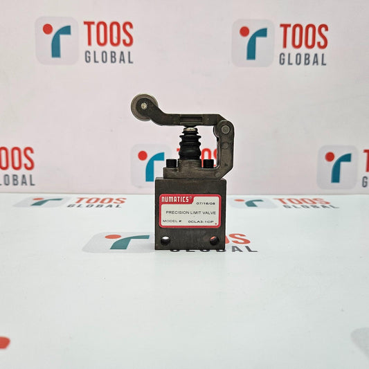 Precision limit valve with 'Nomatics' branding on a TOOS Global branded background
