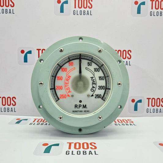 RPM gauge with green casing on a white background featuring 'TOOS Global' branding.