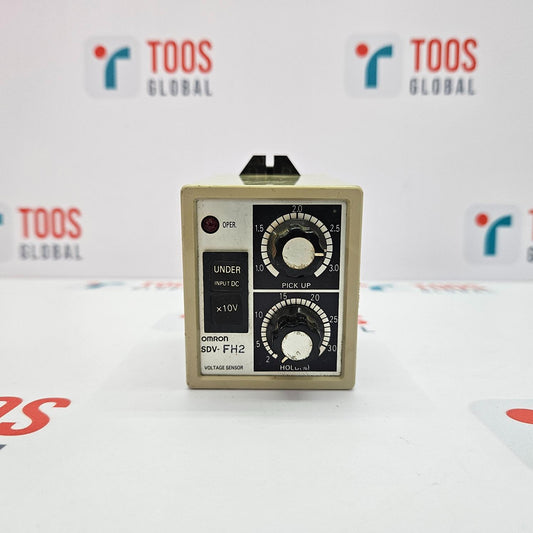 OMRON SDV-FH2 VOLTAGE SENSOR Vintage electronic device with dials on a white background with 'TOOS GLOBAL' branding.