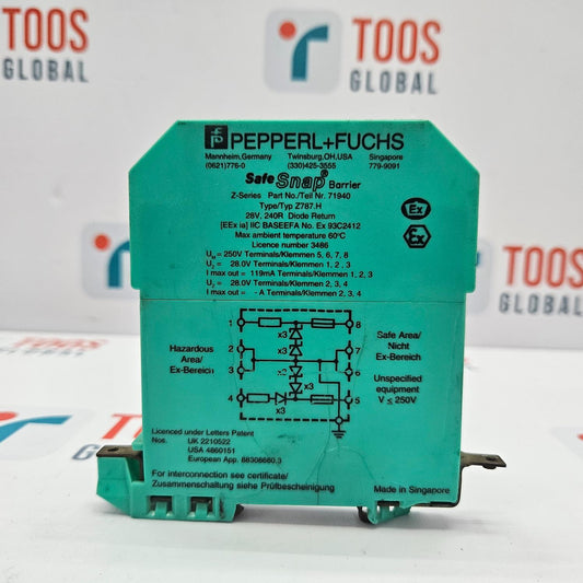 Green Pepperl+Fuchs device on a white background with 'TOOS GLOBAL' branding.