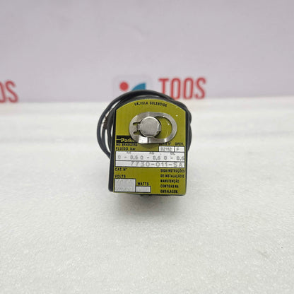 Parker 7730-011-SA Solenoid Valve New on a white background with 'TOOS' branding.