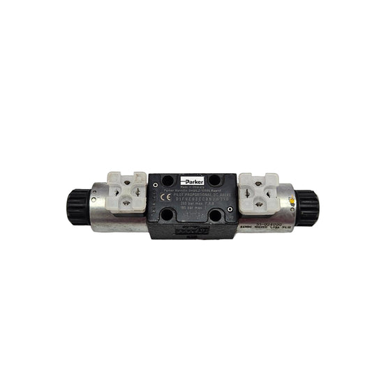 Parker D1FVE02CC0NJW310 Pilot Proportional Directional Control Valve on a white background with 'TOOS' branding.