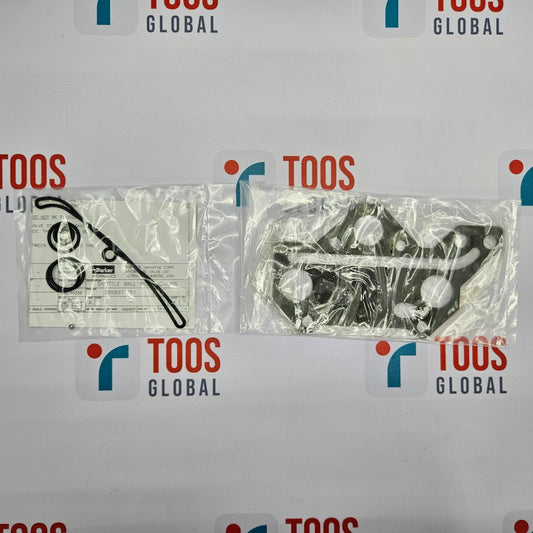 Two packages of medical supplies on a TOOS Global branded background